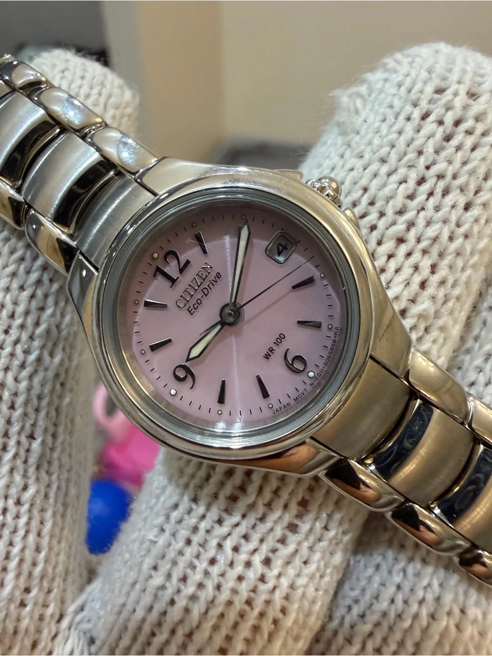 Citizen Eco-Drive Silhouette EW1170-51X Pink Dial Women's Watch Solar WR100